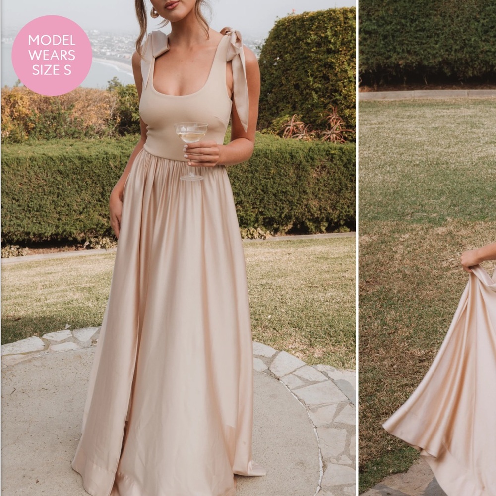 Show Me Your MuMu Champagne Maxi Dress